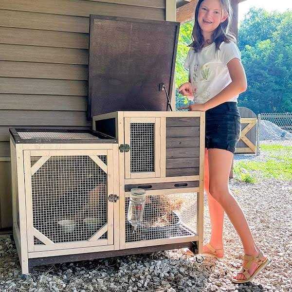 Large Indoor Rabbit Hutch with Pull out Tray U872