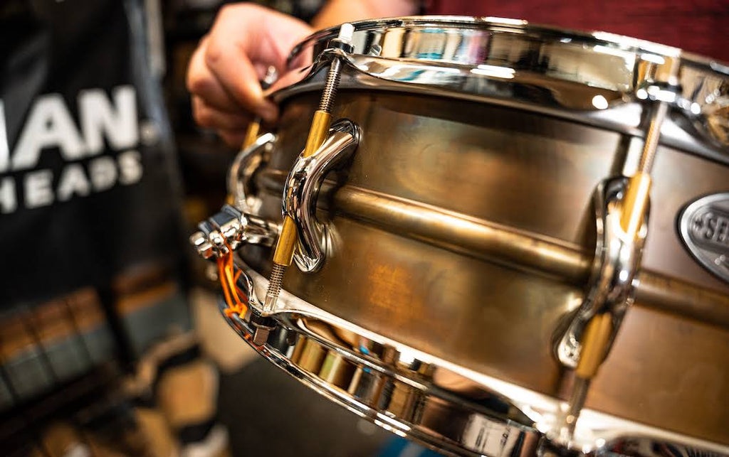 14x22 x 5x22 Beaded Brass Snare Drum O139