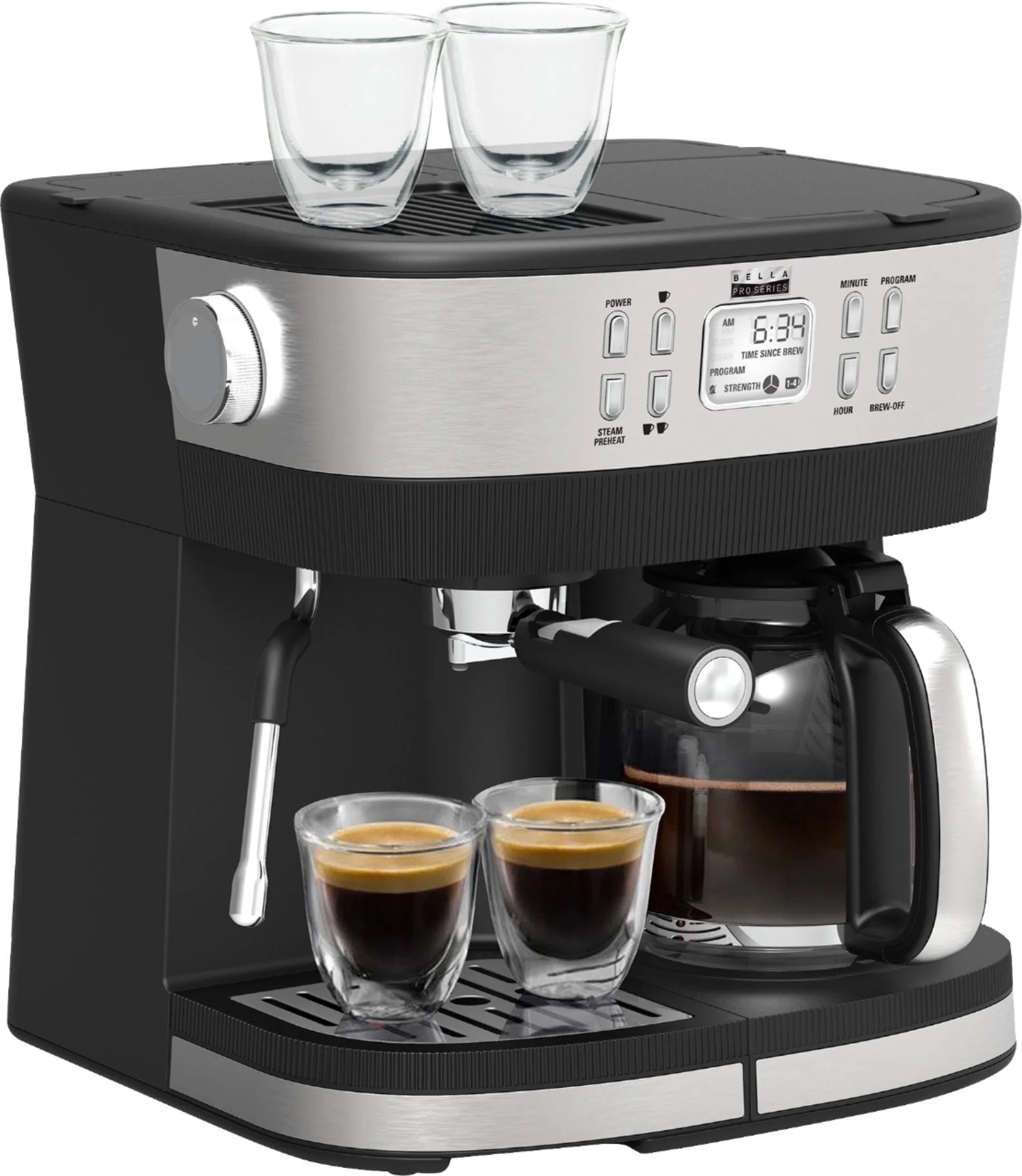 Combo Espresso and Drip Coffee Maker - Stainless Steel S700712