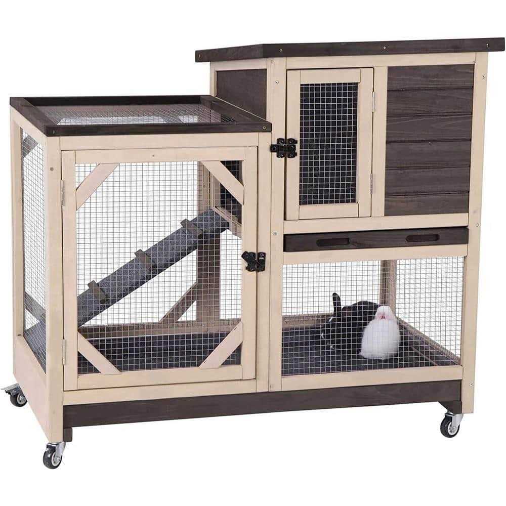 Large Indoor Rabbit Hutch with Pull out Tray U872