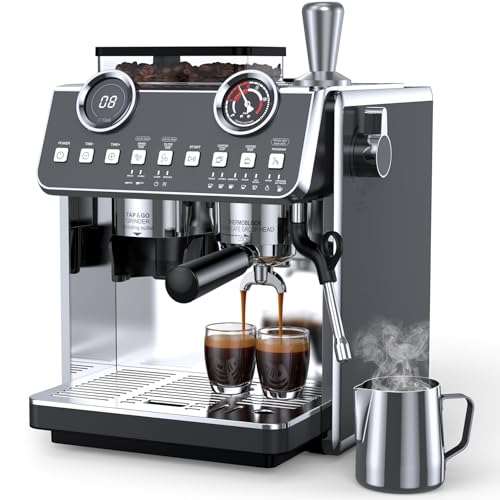 20 Bar 58mm Stainless Steel Espresso Machine with Grinder Z66532