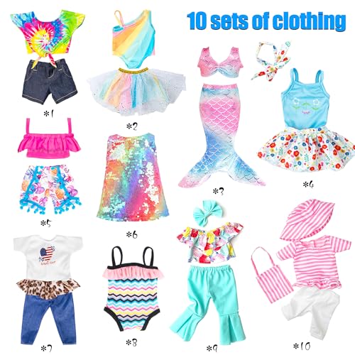 18 Inch Doll Fashion Clothes 10 Sets N2212
