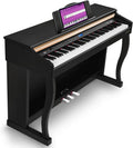 88 Key Weighted Digital Piano Bundle with Furniture Stand, Slide Key Cover, Black T39755