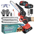 6 Inch Cordless Mini Chainsaw with 2 2.0Ah Battery and 2 Chains P40602