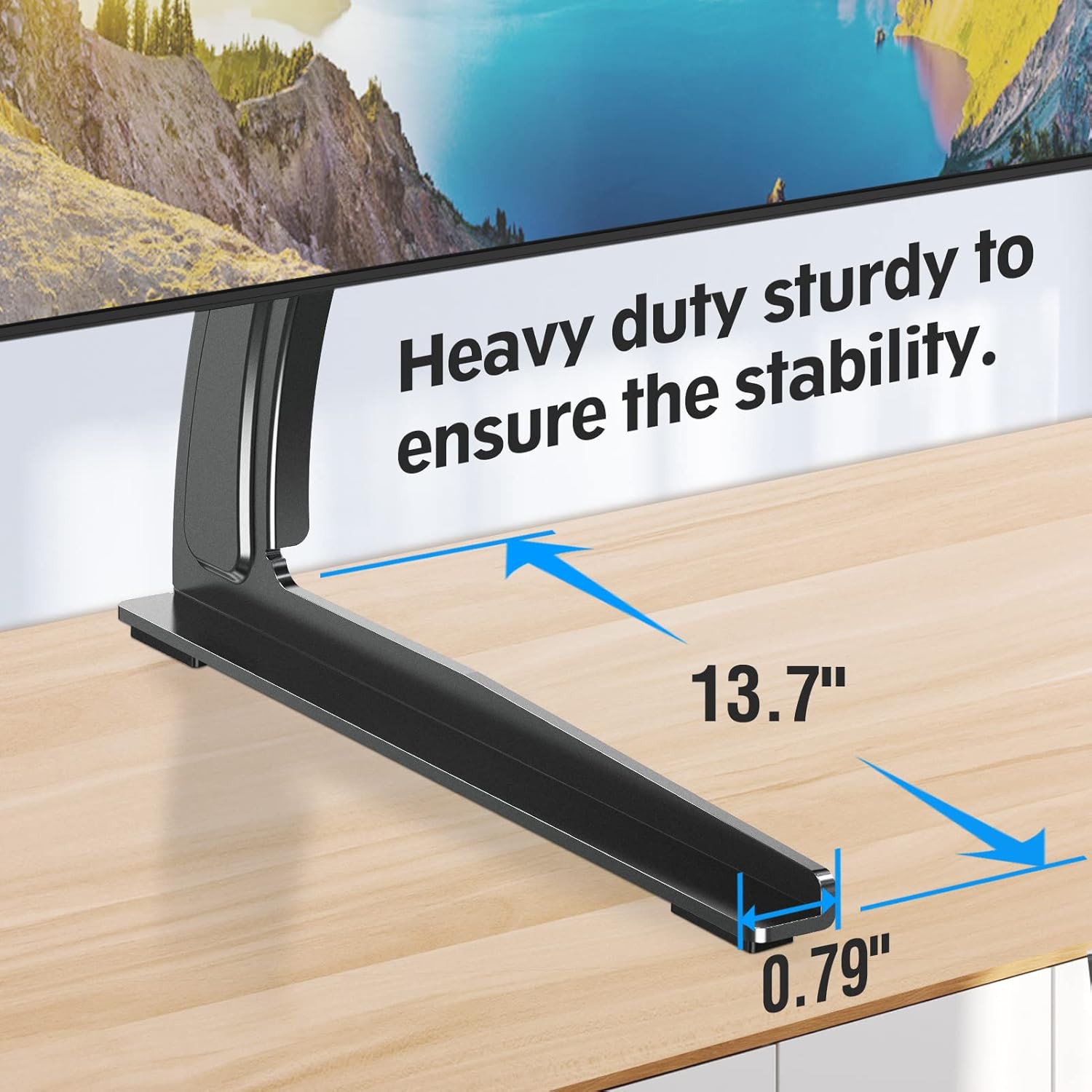 Universal Table Top TV Stand for 27-55 Inch LCD LED Flat Screen TVs, VESA 800x400mm, Holds up to 88lbs N2806