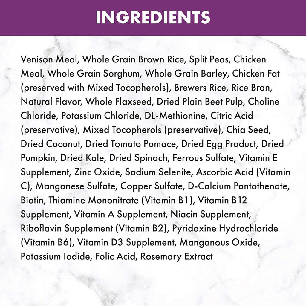Adult Venison Meal & Brown Rice Recipe Dry Dog Food T320190