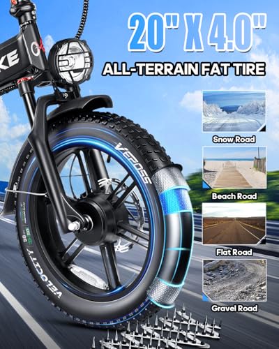 20" Fat Tire Folding Full Suspension Electric Bike P276