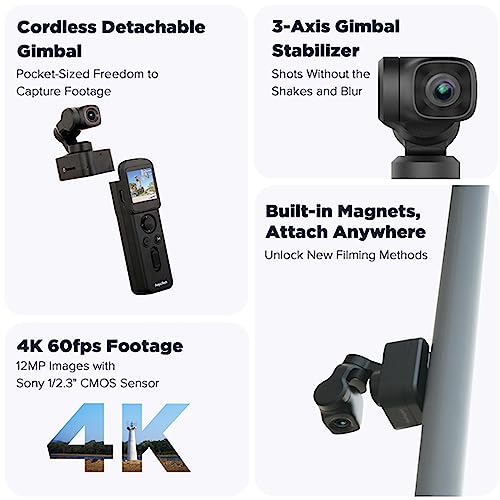 Camera with 3-Axis Gimbal, Magnetic Mount O9378