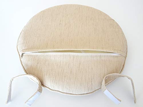 Set of 2 Natural Rattan Side Chair with Cream Cushion E858766