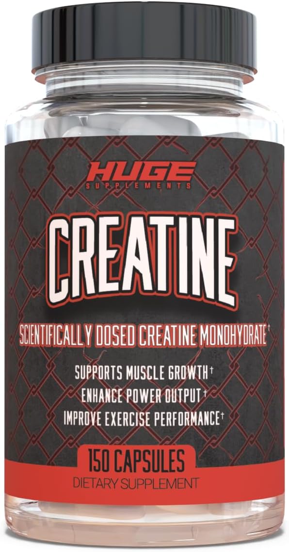 Creatine Monohydrate Pills, 5g Per Serving, 30 Servings R9525