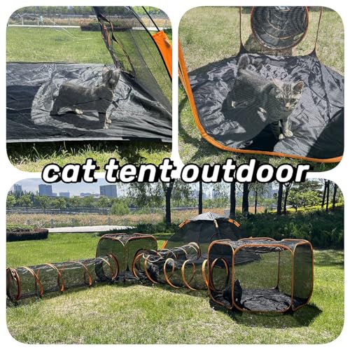 Large Cat Tent Outdoor with Tunnel V7095