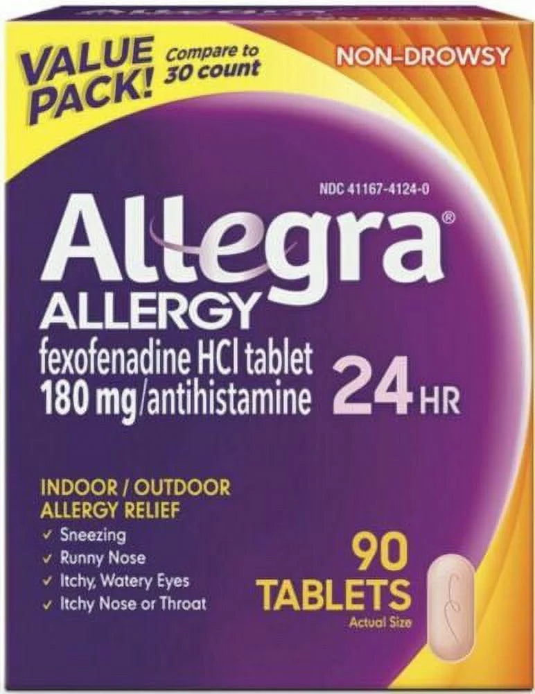 90 tablets 180mg Non-Drowsy Allergy Relief I557927