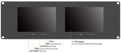 Dual 7" 3RU Rack Monitors 800X480 B2637