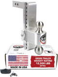 Aluminum Adjustable 8" Drop Stainless Steel Ball for 2" Receiver R6573