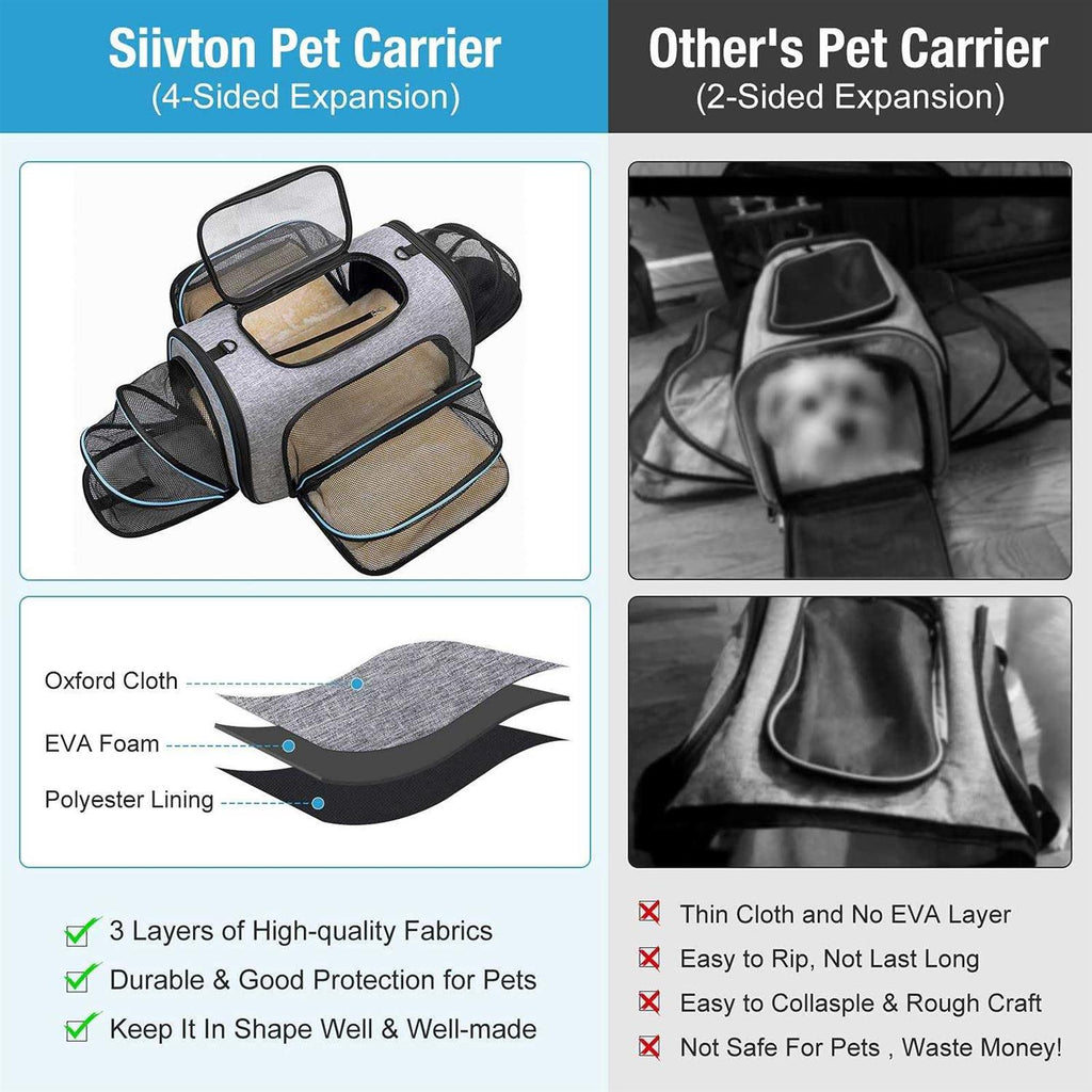 Airline Approved Expandable Soft-Sided Foldable Pet Carrier O343