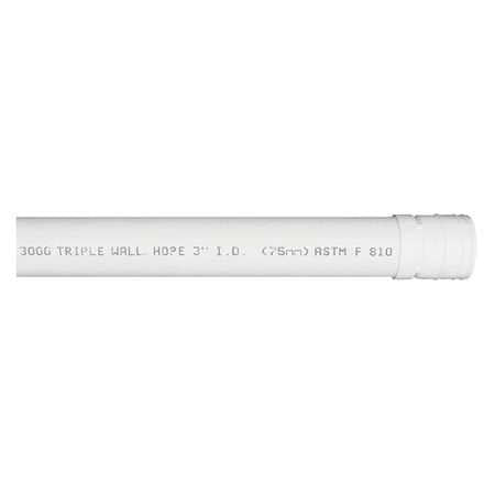 4-in x 10-ft Corrugated Solid Pipe in White X88401