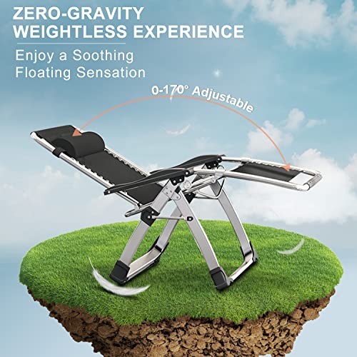 Zero Gravity Folding Lounge Chair with Removable Cushion N486426