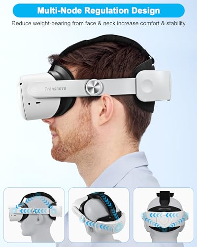 White Button VR Head Strap N466