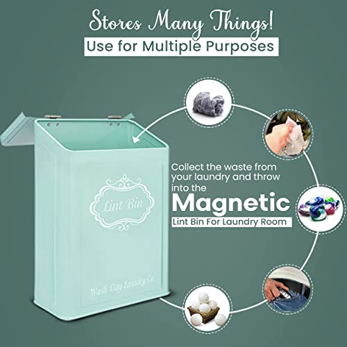 Magnetic Wall Mount Metal Lint Bin T4060