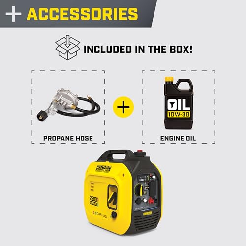 2500-Watt Dual Fuel Portable Inverter Generator Q40075