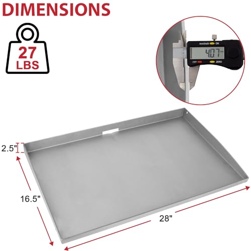 28 Inch Heavy-duty Carbon Steel Flat Top Grill Griddle S270893