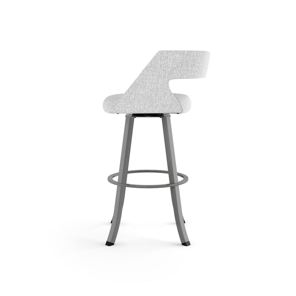 Soft Gray White Swivel Counter Stool H566