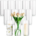 Glass Cylinder Vases Set of 12, Clear Flower Vase, 6in L219518