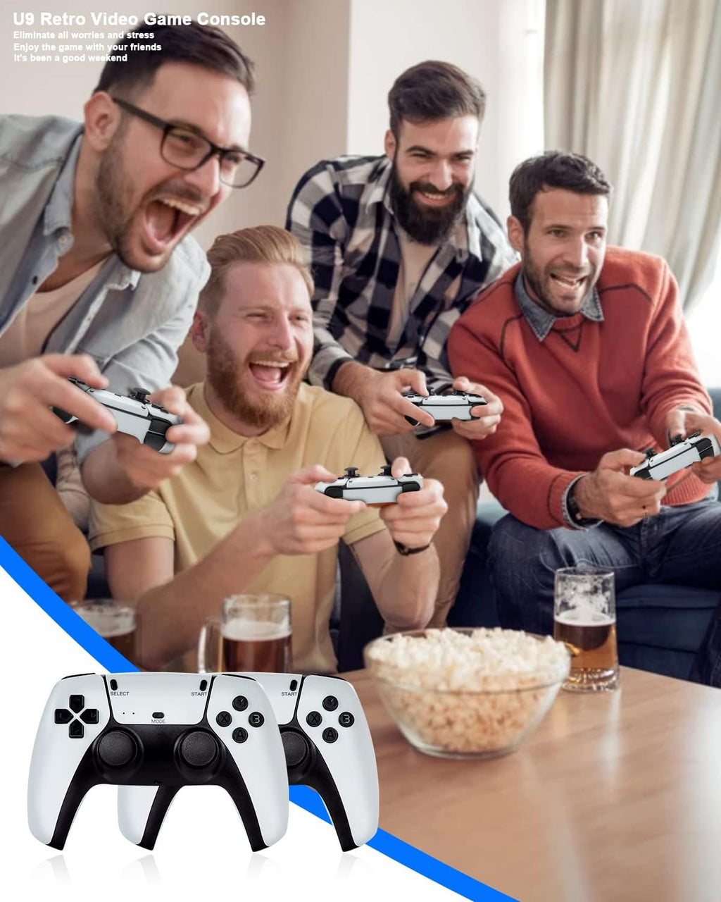 Retro Game Console with 2.4G Wireless Joystick Controller R4484
