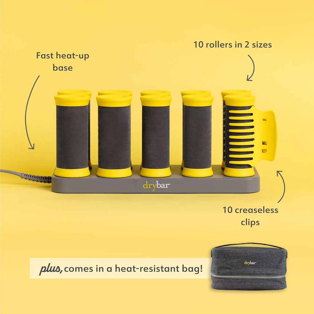 10 Rollers, 2 Sizes, Hot Rollers with Heat-Resistant Bag J67592