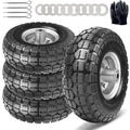 10 Inch 2 Pack Solid Rubber Flat Free Tire and Dolly Wheel with 5/8" Axle L351886