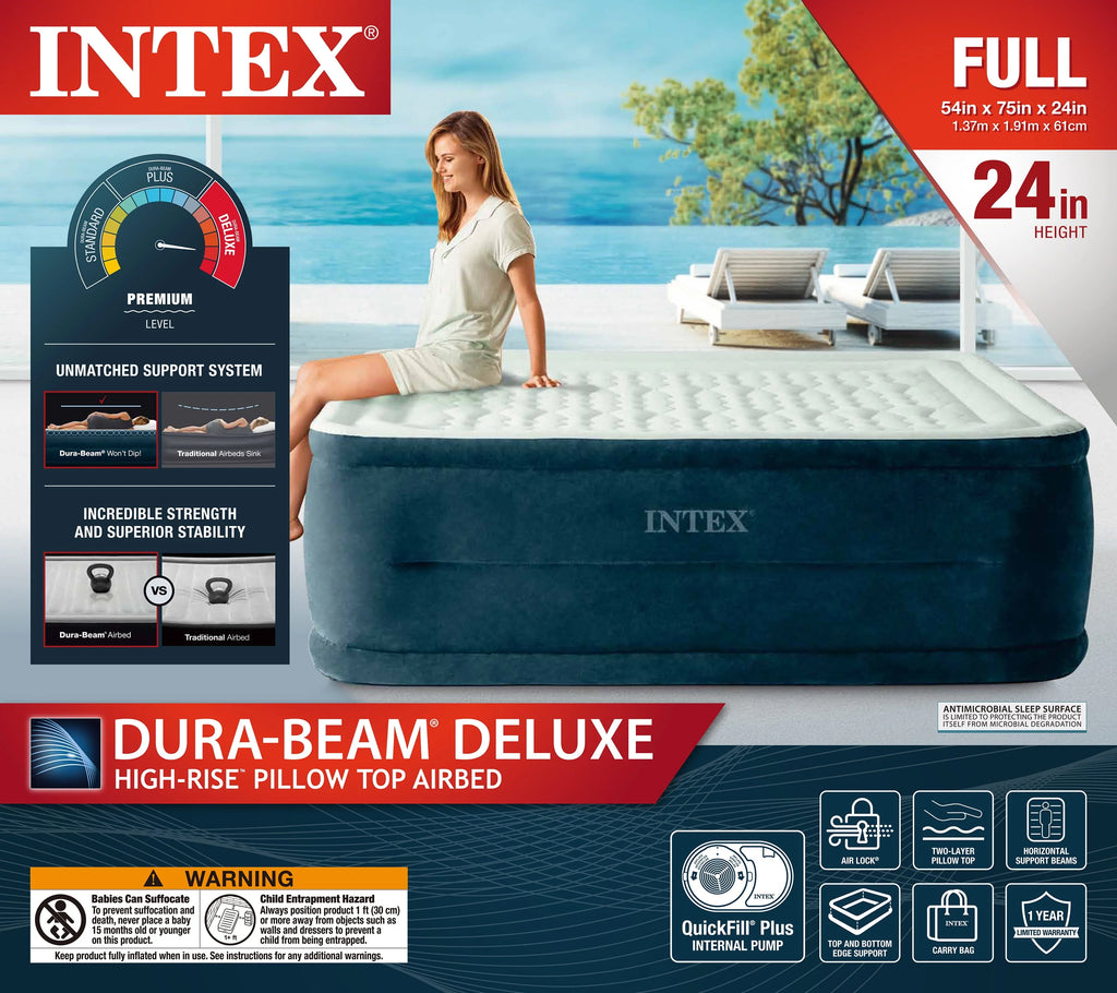 Queen Dura-Beam Airbed Mattress with Internal Pump D6943