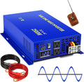 2500W Pure Sine Wave Inverter 24v to 110V 120V AC with Wireless Remote Switch Y709894