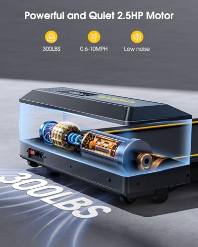 2 in 1 Folding Treadmill, 2.5HP Under Desk Treadmill with Dual LED Display Y968089