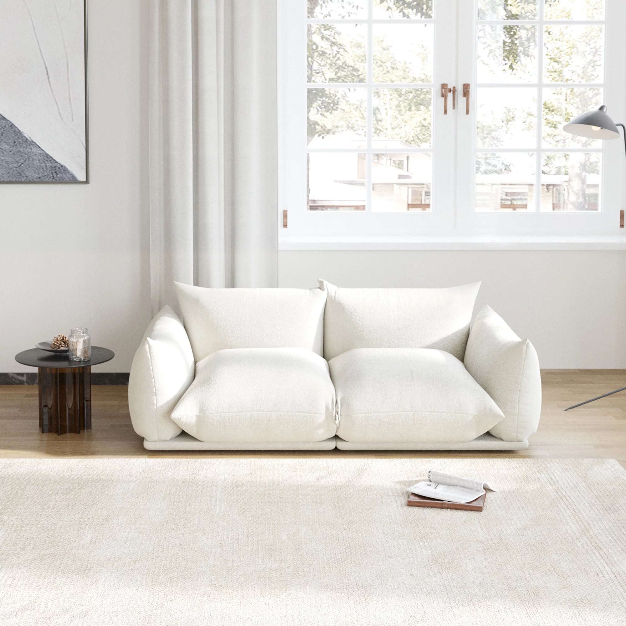 Beige Chenille Modular Sectional Sofa A347177