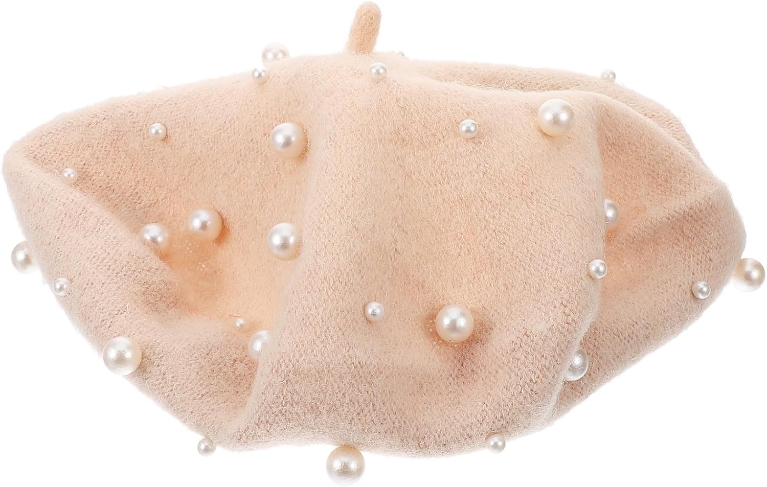 Beige Cashmere Wool Beret Q9643