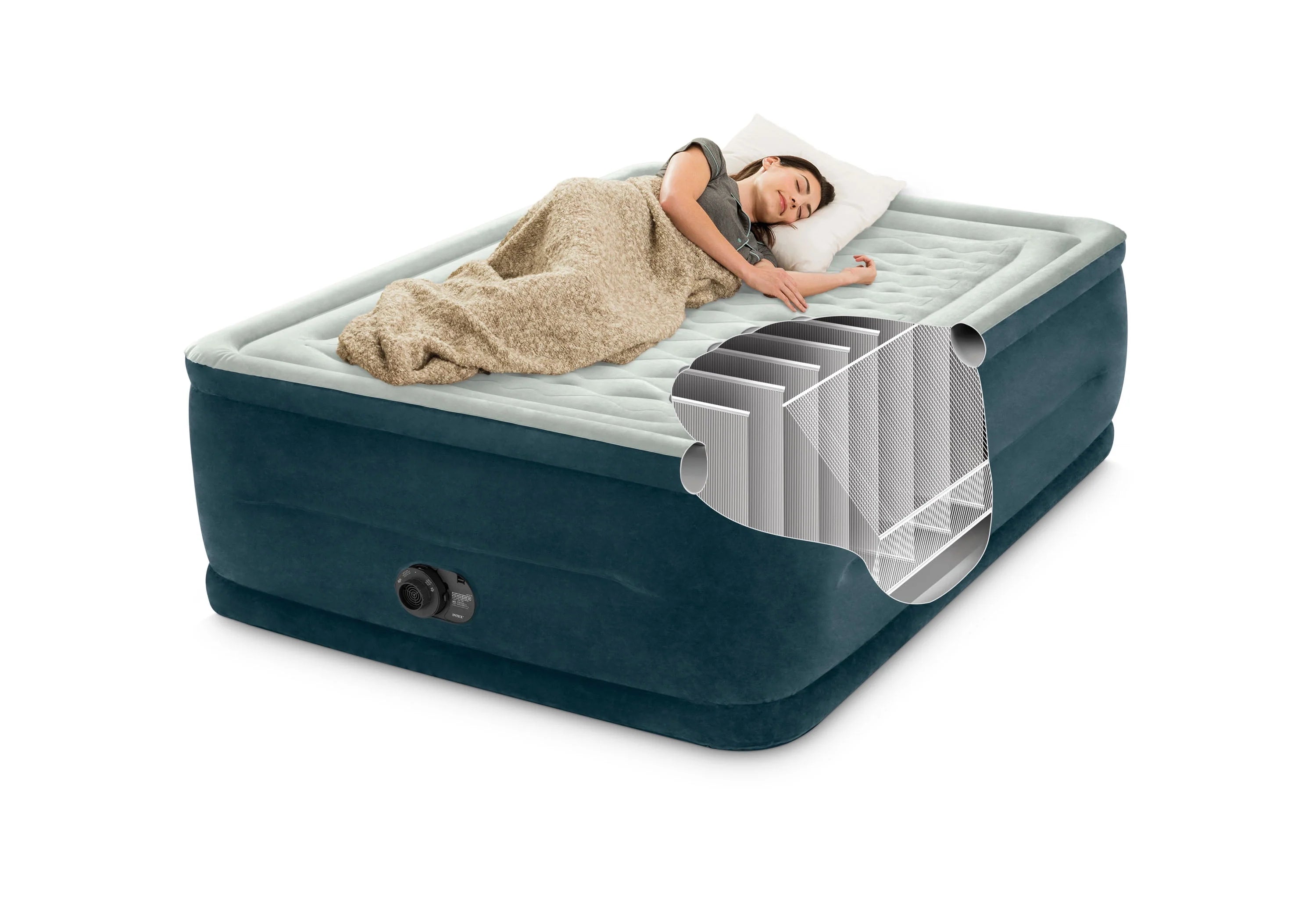 Queen Dura-Beam Airbed Mattress with Internal Pump D6943