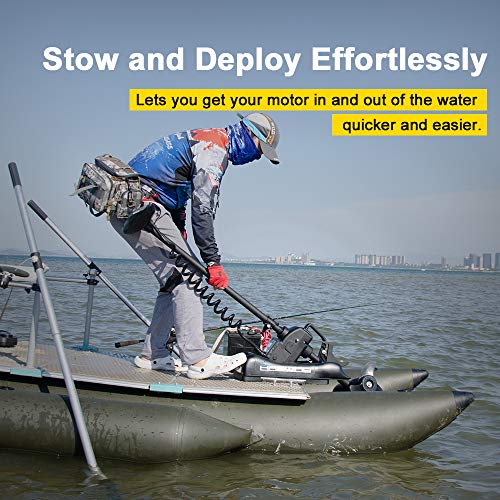 Black 12V 55LBS 48inch Bow Mount Trolling Motor with Remote Control L30099