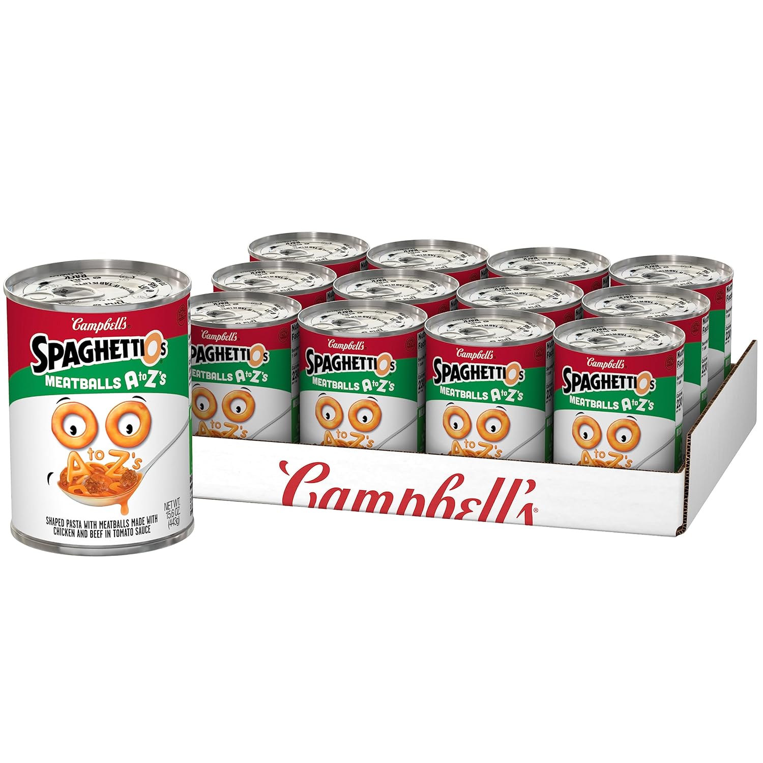 15.6 oz Canned Pasta with Meatballs (Pack of 12) O127
