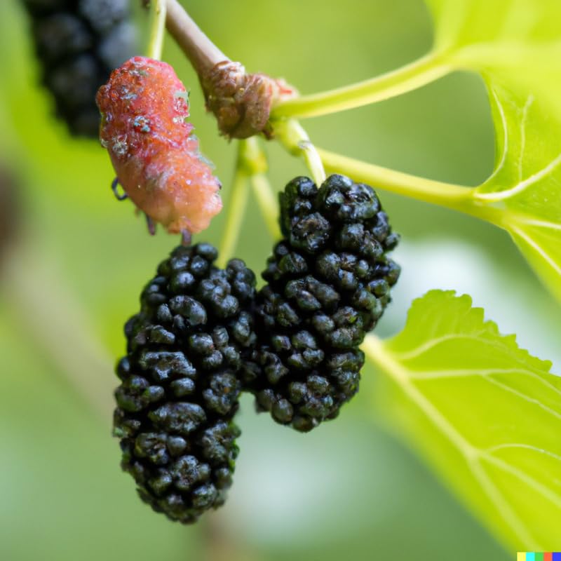 Dwarf Everbearing Mulberry Plant 5 to 8 Inch Tall Sweet Mulberry Tree Live Plant C98676