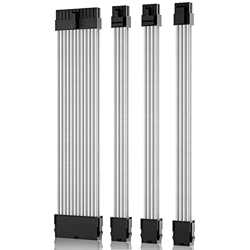 Black 5-Cable-Set 24Pin ATX CPU PCIE Cable Extension Kit A236