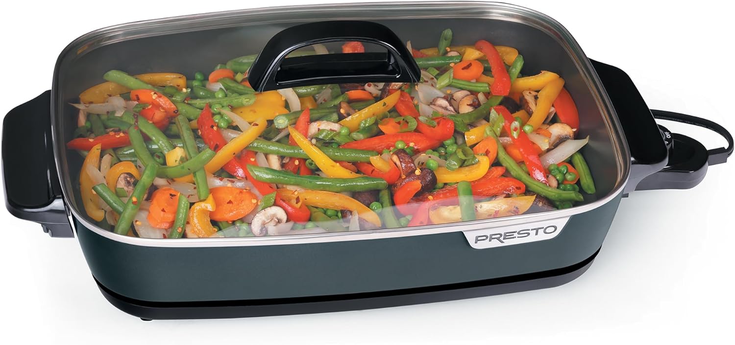 16-Inch Nonstick Electric Skillet with Glass Cover S984