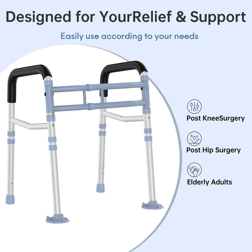 Adjustable Width Folding Toilet Safety Rail B176