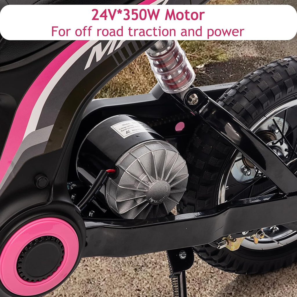 24V Electric Dirt Bike, Pink Y20514