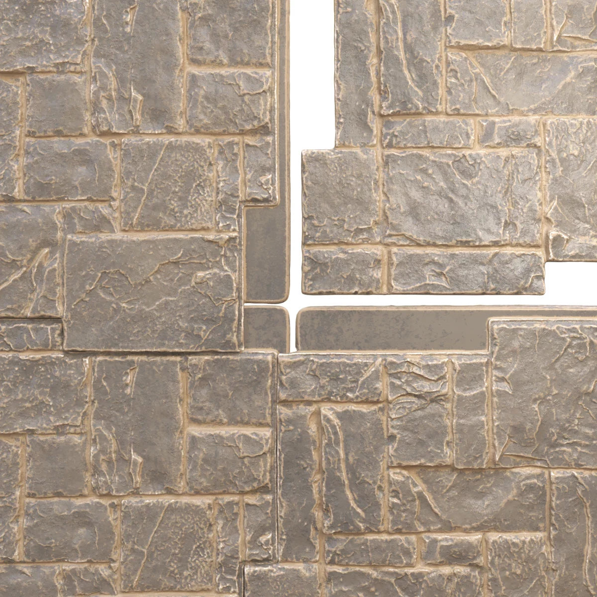 49"W x 24 1/2"H x 1 1/4"D Faux Stone Siding Panel B6199