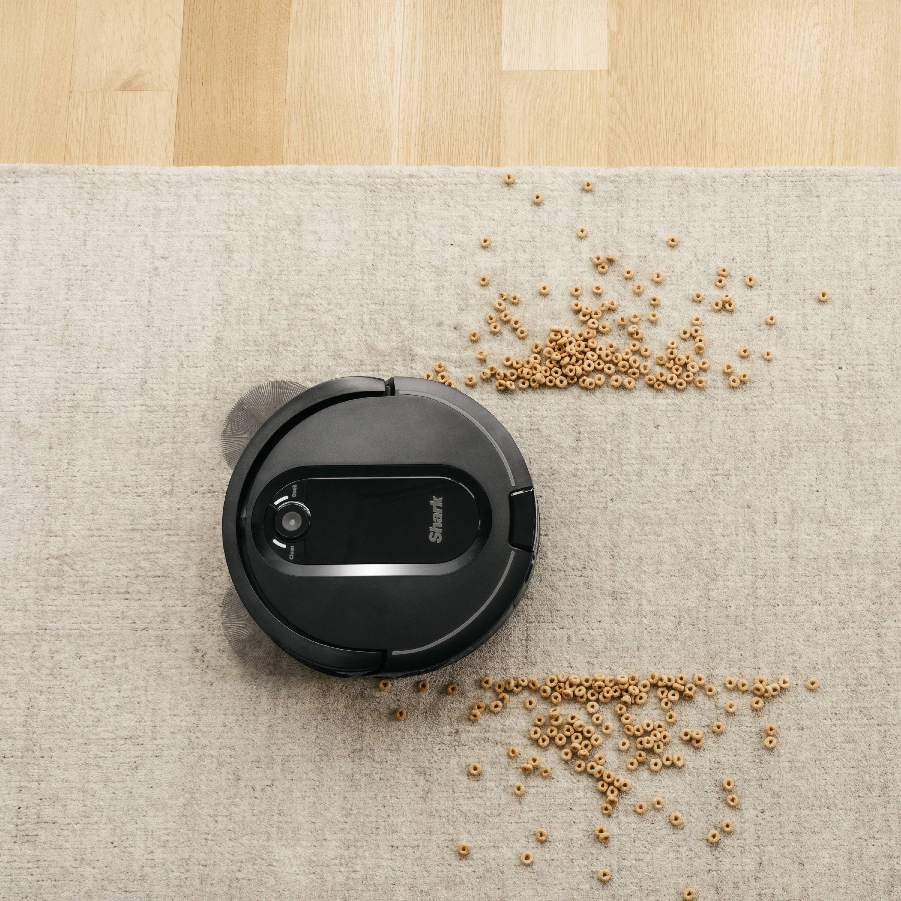 Black Robot Vacuum Cleaner with Self Empty Charger Base D123