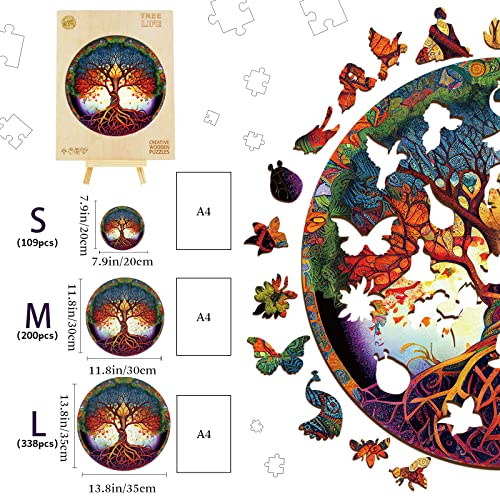 Wooden Puzzle, 190pcs, 11.1"x11.4", Wooden Box W240