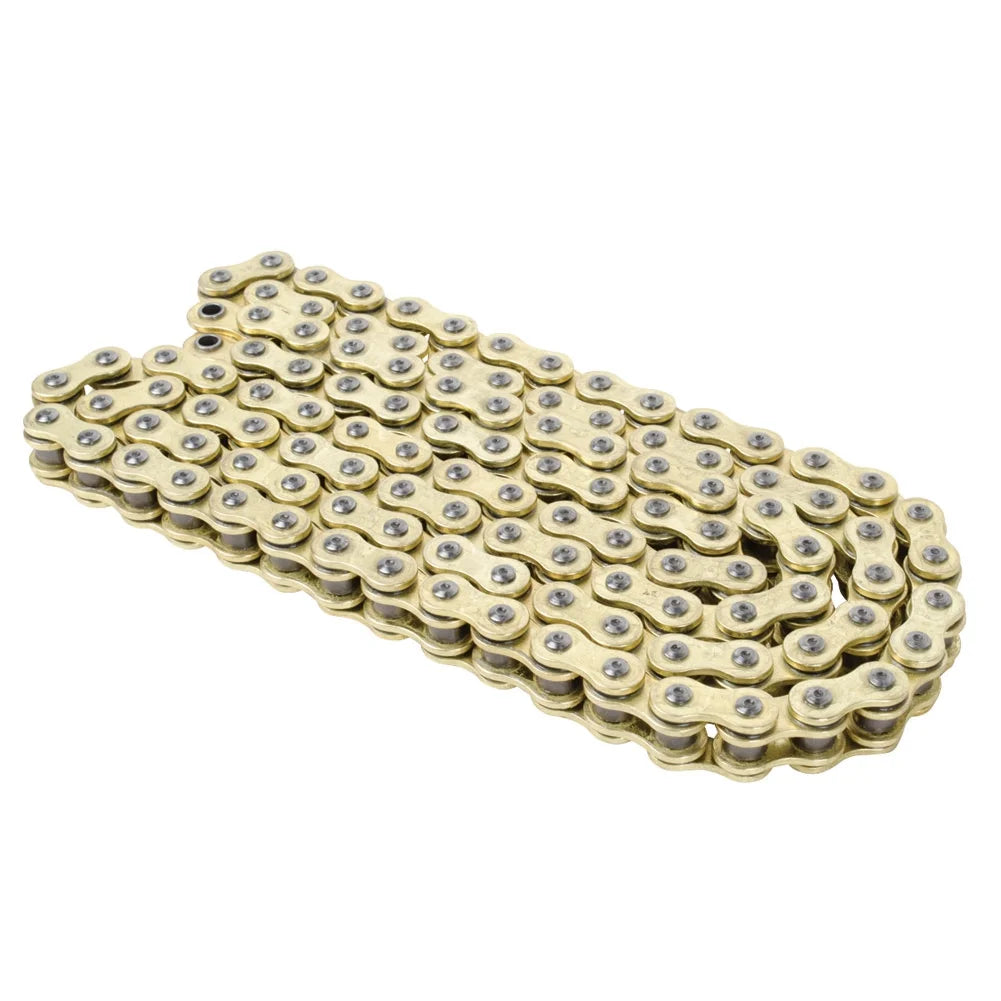 520 X 114 Gold Plated X-Ring Motorbike Chain with Master Link J4291