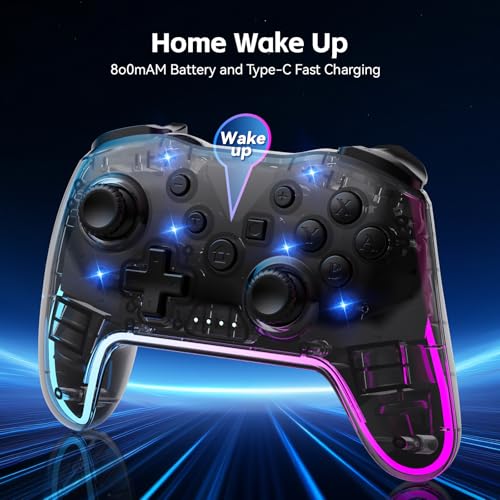 Ergonomic Wireless Gamepad with RGB Lighting O89310