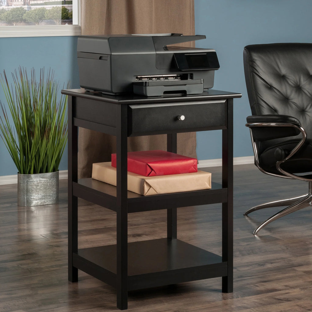Black Finish Printer Stand U481530