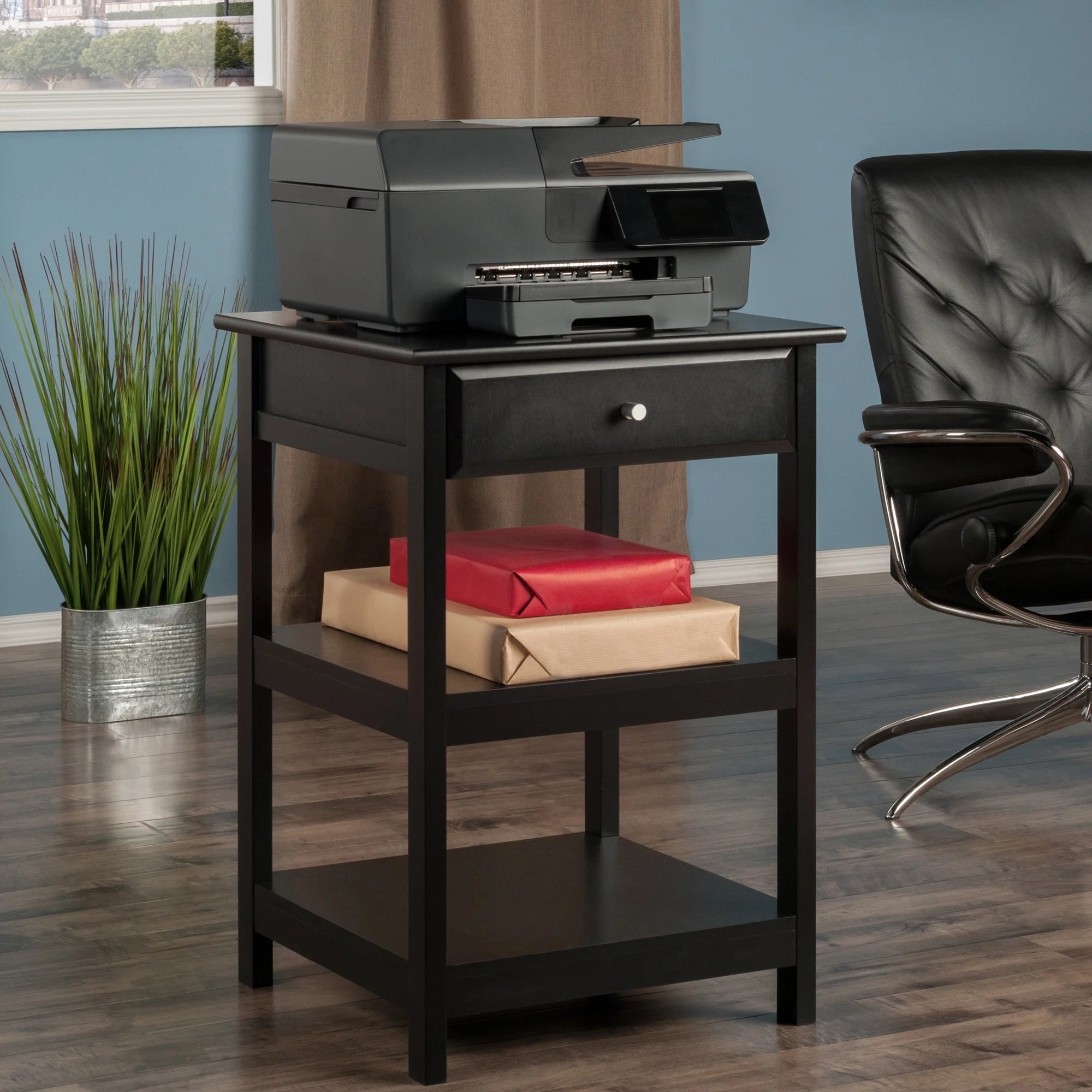 Black Finish Printer Stand U481530